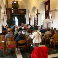 in de kerk in Desteldonk